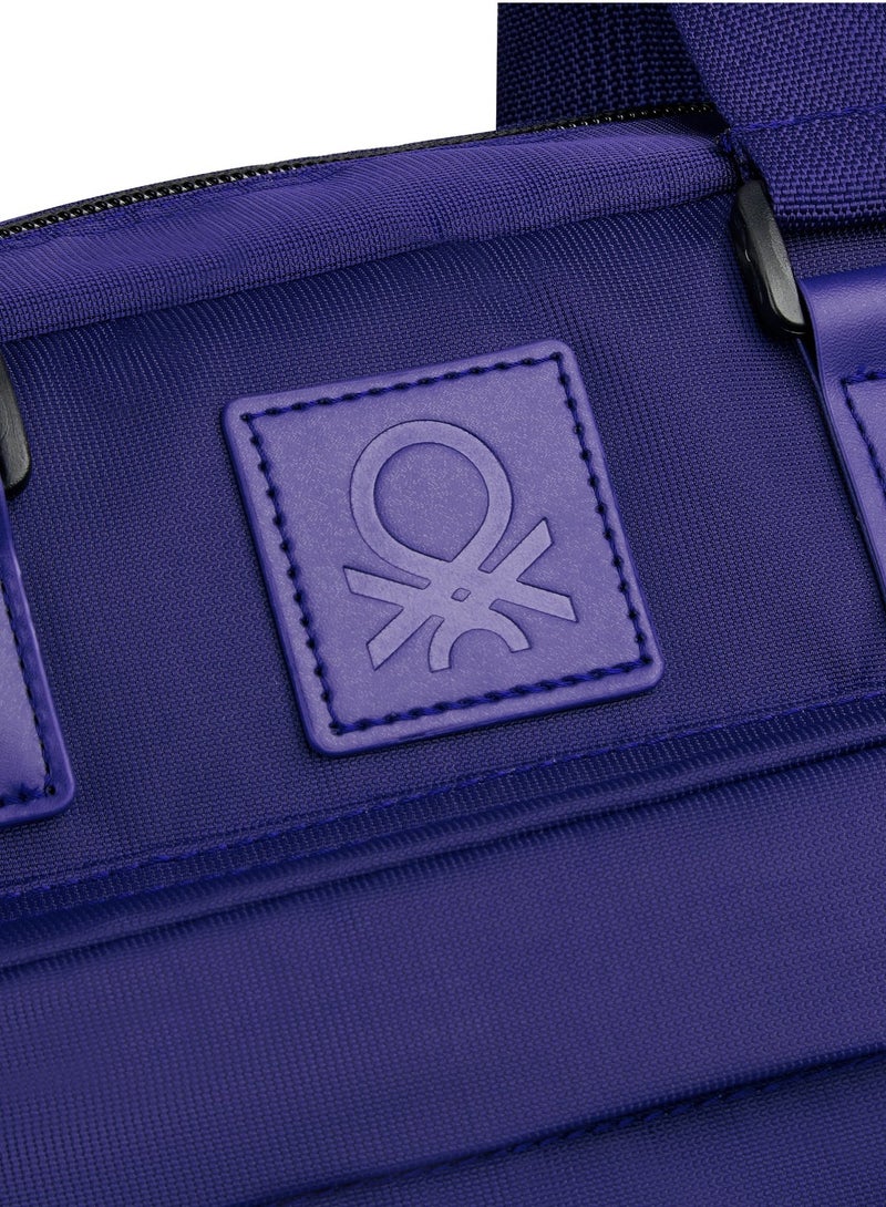 UNITED COLORS OF BENETTON Color Block Tote 15.6" Laptop Backpack - Navy - Image 4